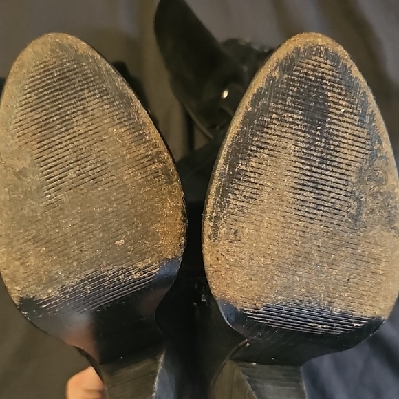 Studded Black Knee-High Boots - Picture 6 of 8